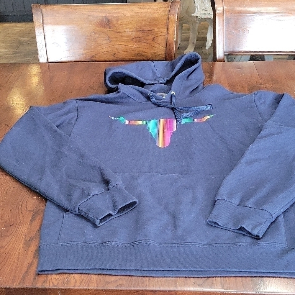 Texas Longhorn Rainbow Hooded Sweatshirt Small